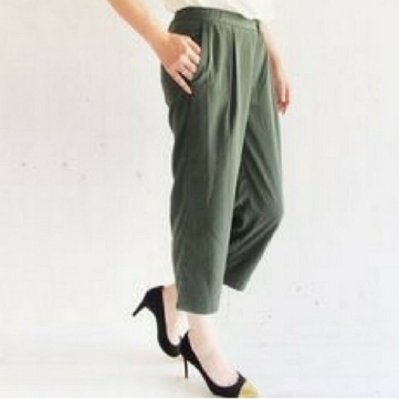 J. Crew Pants - J.CREW Draper Patio Ankle Trouser Green Pants